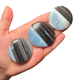 Gemstone "Cookie" - Crystal Flat Stone - Crystal Worry Stone - Gemstone Palm Stone