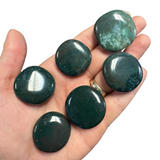 Gemstone Coin - Mini Crystal Worry Stone - Pocket Stone