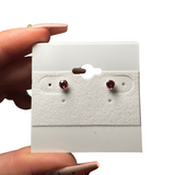Sterling Silver Gemstone Studs - Crystal Earrings - Natural Gemstone Silver Studs