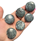 Gemstone Coin - Mini Crystal Worry Stone - Pocket Stone