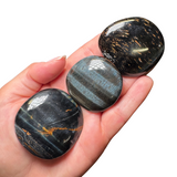 Gemstone "Cookie" - Crystal Flat Stone - Crystal Worry Stone - Gemstone Palm Stone