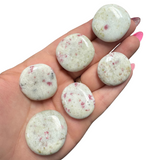 Gemstone Coin - Mini Crystal Worry Stone - Pocket Stone