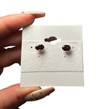 Sterling Silver Gemstone Studs - Crystal Earrings - Natural Gemstone Silver Studs