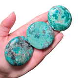 Gemstone "Cookie" - Crystal Flat Stone - Crystal Worry Stone - Gemstone Palm Stone