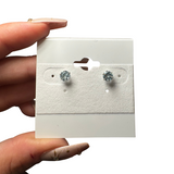 Sterling Silver Gemstone Studs - Crystal Earrings - Natural Gemstone Silver Studs
