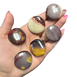 Gemstone Coin - Mini Crystal Worry Stone - Pocket Stone
