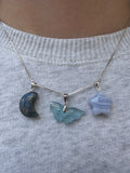 Dainty Gemstone Pendant - High Quality Crystal Pendant - Silver Crystal Pendant