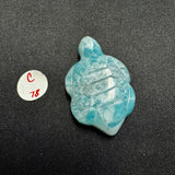 Larimar Turtle Carving - Gemstone Larimar Carving - Gemstone Turtle Carving - Natural Larimar
