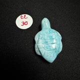 Larimar Turtle Carving - Gemstone Larimar Carving - Gemstone Turtle Carving - Natural Larimar