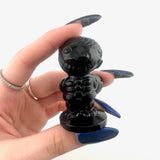 Jack, Sally, Lock, Shock, and Barrel Nightmare Before Christmas Obsidian Carving, Obsidian Nightmare Before Christmas Carving, B-68