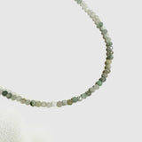3mm Faceted Gemstone Necklace, Dainty Crystal Necklace, Natural Gemstone Necklace, Facet Gemstone Necklace