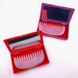 Chalcedony Comb Carving with Case, Gemstone Comb Carving, Chalcedony Hair Comb, B-32