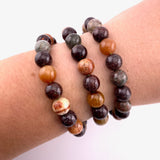 Garden Quartz Bracelet, Lodolite Bracelet, Natural Inclusion Garden Quartz Bracelet, 9-10mm Garden Quartz, A-15