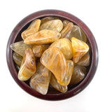 Yellow Hematoid Quartz, Tumbled Golden Healer, Tumbled Hematoid Quartz, T-148