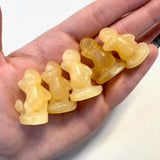 Mini Orange Calcite Charmander, Gemstone Charmander, Calcite Charmander, Crystal Mini Charmander