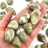 Green Amethyst, Tumbled Green Amethyst, Prasiolite Tumble