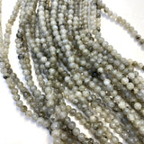 4mm Round Labradorite Bead, Labradorite Bead, Labradorite Bead Strand, 16” Labradorite Bead Strand