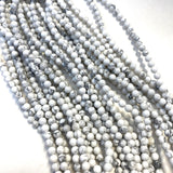 4mm Round Howlite Bead, Howlite Bead, Howlite Bead Strand, 16” Howlite Bead Strand