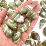 Green Amethyst, Tumbled Green Amethyst, Prasiolite Tumble