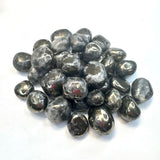 Tumbled Chalcopyrite and Quartz, Quartz with Chalcopyrite Inclusions, Chalcopyrite and Quartz Tumbled Stone, P-60