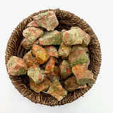 Unakite Gemstone, One stone or a Baggy, Rough Unakite, Raw Unakite