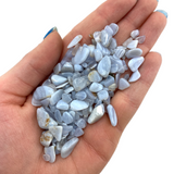 Blue Lace Agate Chips, 25 grams of Blue Lace Agate, Small Blue Lace, Tumbled Blue Lace