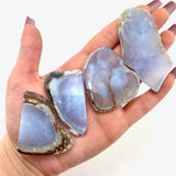 Blue Chalcedony Slice, Chalcedony Slab, Natural Blue Chalcedony, Polished Chalcedony, P-105