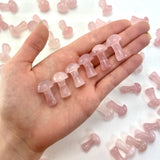 1" Rose Quartz Mushroom, Small Rose Mushroom, Rose Quartz Carving, Mushroom Carving Rose Quartz, P-124