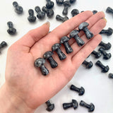 1" Larvikite Mushroom, Small Larvikite Mushroom, Larvikite Carving, Mushroom Carving Larvikite, P-128