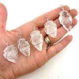 Quartz Arrowhead Pendant, Wire Wrapped Quartz Arrowhead, Arrowhead Pendant, J-23