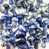 1" Sodalite Mushroom, Small Sodalite Mushroom, Sodalite Carving, Mushroom Carving Sodalite, P-121