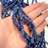 4mm Round Sodalite Bead, Sodalite Bead, Sodalite Bead Strand, 16” Sodalite Bead Strand