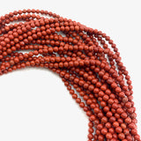4mm Round Red Jasper Bead, Red Jasper Bead, Red Jasper Bead Strand, 16” Red Jasper Bead Strand
