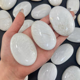 Scolecite Palm Stone, Natural Scolecite, Polished Scolecite, Smooth Scolecite Palm
