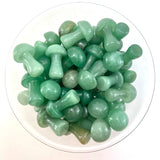 1" Green Aventurine Mushroom, Small Aventurine Mushroom, Aventurine Carving, Mushroom Carving Green Aventurine, P-116