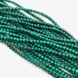 4mm Round Malachite Bead, Malachite Bead, Malachite Bead Strand, 16” Malachite Bead Strand