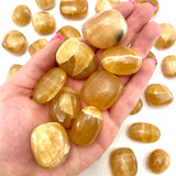 Honey Calcite Tumble, Tumbled Honey Calcite, Healing Calcite Stone, T-27