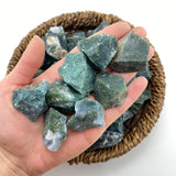 Green Moss Agate Rough, One stone or a Baggy, Rough Green Moss, Raw Green Moss Agate