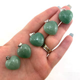 Green Aventurine Heart Pendant, Dainty Aventurine Heart Pendant, Aventurine Gemstone Heart Pendant