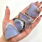 Blue Chalcedony Slice, Chalcedony Slab, Natural Blue Chalcedony, Polished Chalcedony, P-105