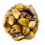 Tigers Eye Tumbled Stone, Tumbled Tigers Eye, Tigers Eye Pocket Stone