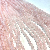 4mm Round Rose Quartz Bead, Rose Quartz Bead, Rose Quartz Bead Strand, 16” Rose Quartz Bead Strand
