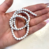 4mm Round Howlite Bead, Howlite Bead, Howlite Bead Strand, 16” Howlite Bead Strand