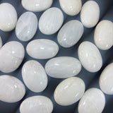 Scolecite Palm Stone, Natural Scolecite, Polished Scolecite, Smooth Scolecite Palm