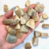 Earth Moonstone Tumble, Natural Moonstone Tumble, Flash Moonstone, Earth Moonstone Pocket Stone, T-161