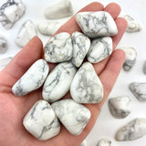 Tumbled Howlite, Howlite Tumbled Stone, Polished Howlite, Howlite Pocket Stone
