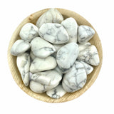 Tumbled Howlite, Howlite Tumbled Stone, Polished Howlite, Howlite Pocket Stone