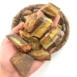 Tigers Eye Gemstone, One stone or a Baggy, Rough Tiger Eye, Raw Tigers Eye