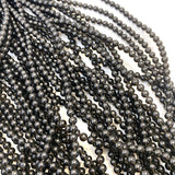 4mm Round Obsidian Bead, Obsidian Bead, Obsidian Bead Strand, 16” Obsidian Bead Strand