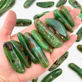 QUALITY Chrysoprase Stick, Tumbled Chrysoprase, Chrysoprase Stick Tumble, Bright Chrysoprase, T-154